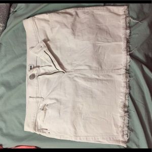 White jean skirt